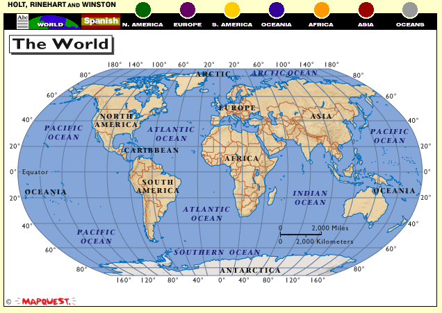 Labelled Map of the World, Display Resources