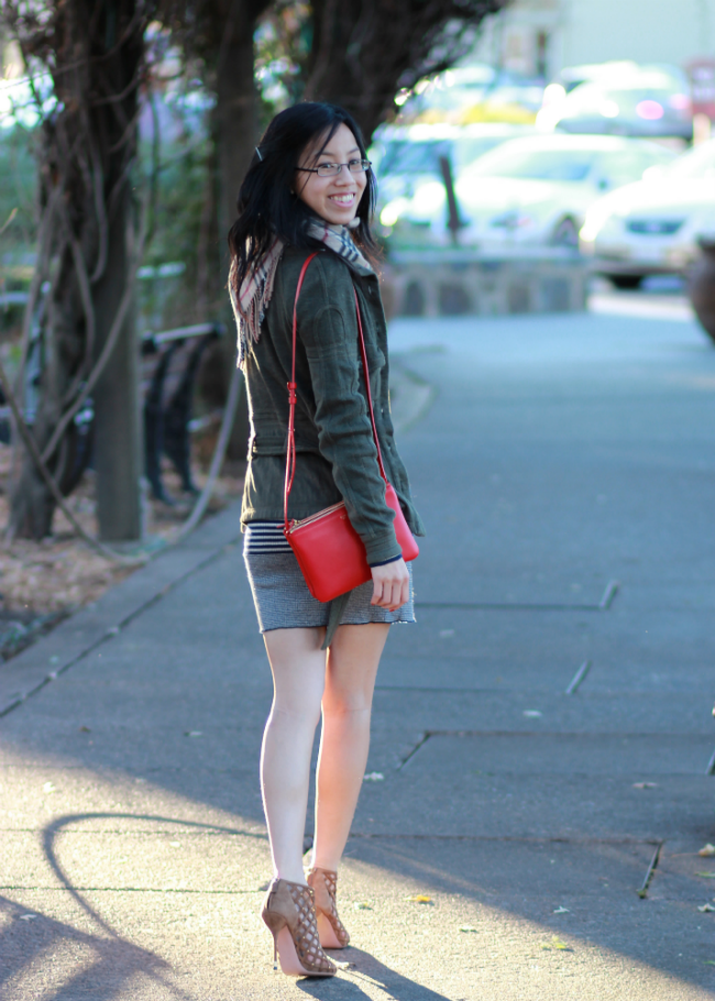 sweater jacket cargo casual winter outfit