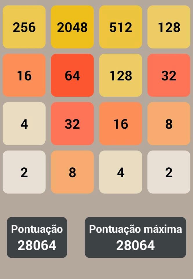 Espaço Matemática: Game #1 - 2048