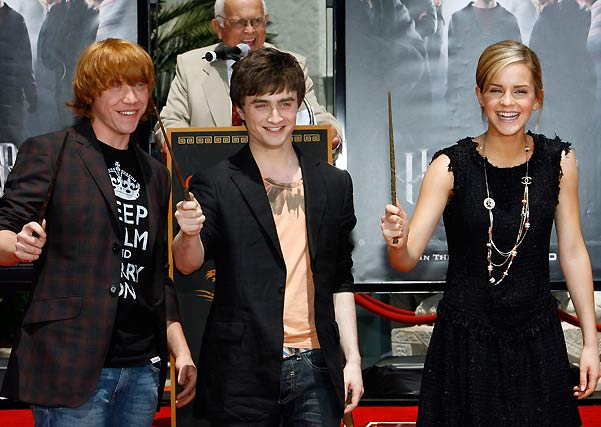 Rupert Grint Daniel Radcliffe e Emma Watson