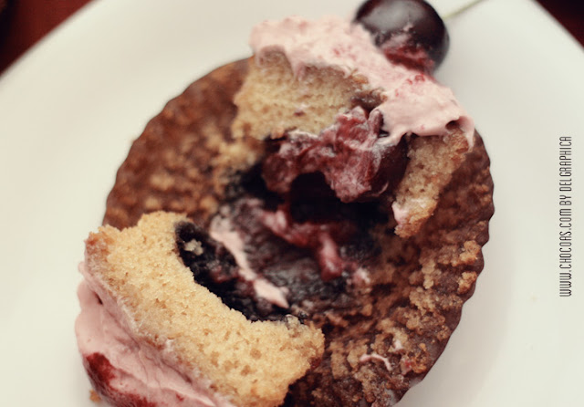 Cherry Coke inside cupcake