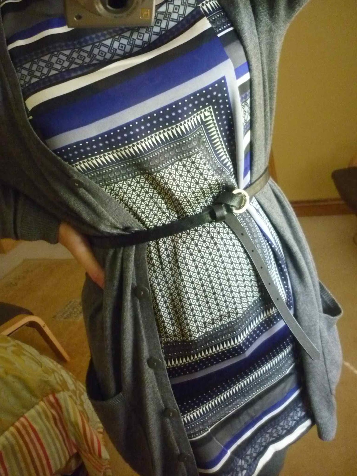 h&m scarf print dress