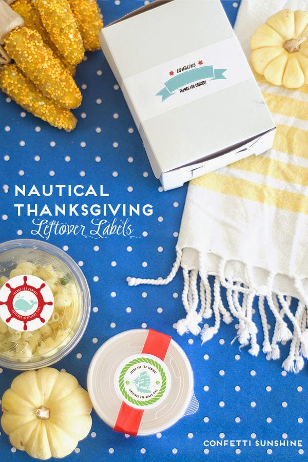 Confetti Sunshine nautical Thanksgiving printables