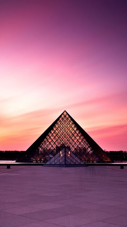   Louvre Museum At Sunset   Android Best Wallpaper