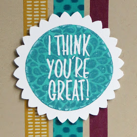 Stampin' Up! I Think You're Great VIDEO Tutorial for Kissing technique & Starburst Punch Tip #stampinup www.juliedavison.com