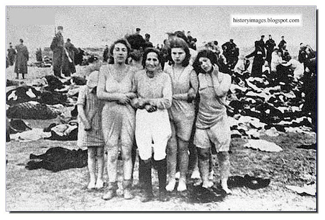 Jewish women before their execution  Liepeja, Latvia, Einsatzgruppen Nazi exterminators