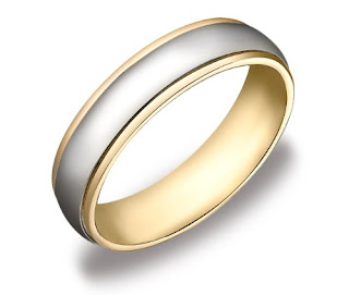 mens two tone wedding bands
