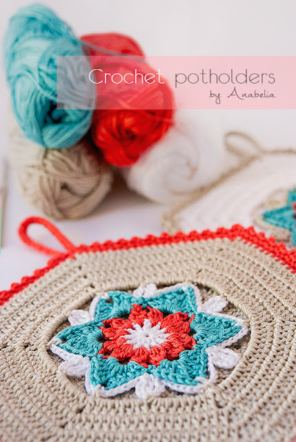 Daffodil crochet potholders by Anabelia