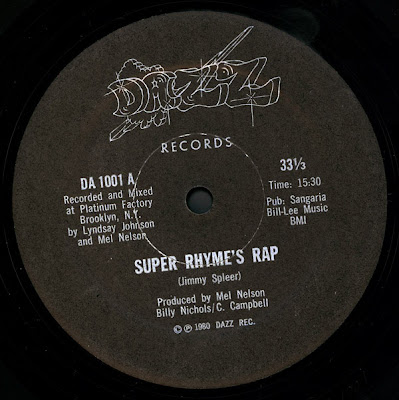 Jimmy Spleer ‎– Super Rhyme's Rap (1980, 12'', 256)