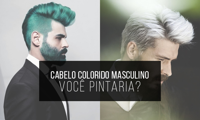 novo corte de cabelo masculino colorido