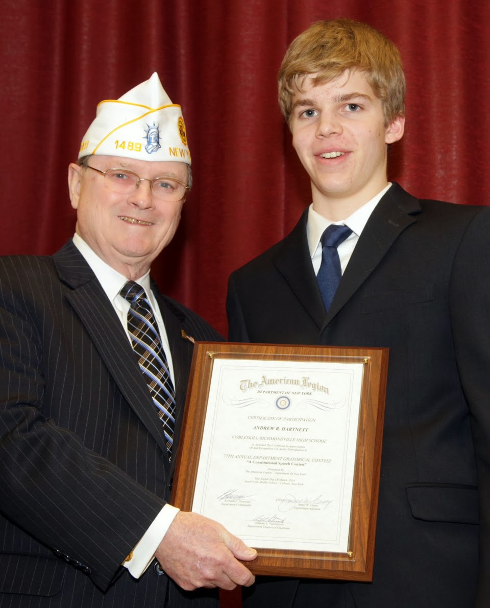 Cobleskill Student Claims New York American Legion Oratorical