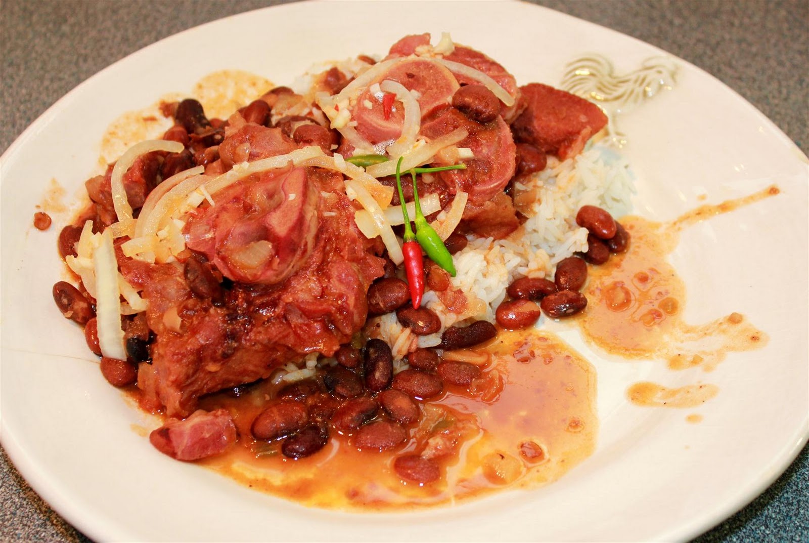 Guam Firehouse Cook Smoked Ham Hock and Beans