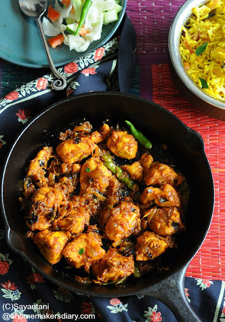 Kerala style Chicken Roast - A Homemaker's Diary