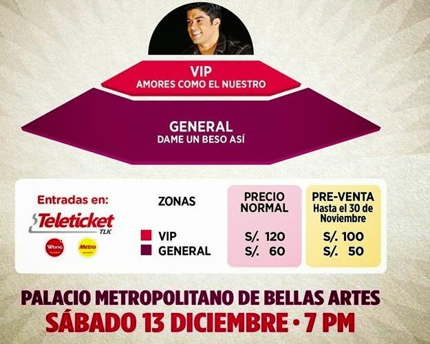 Jerry Rivera en Arequipa - Precio de entradas