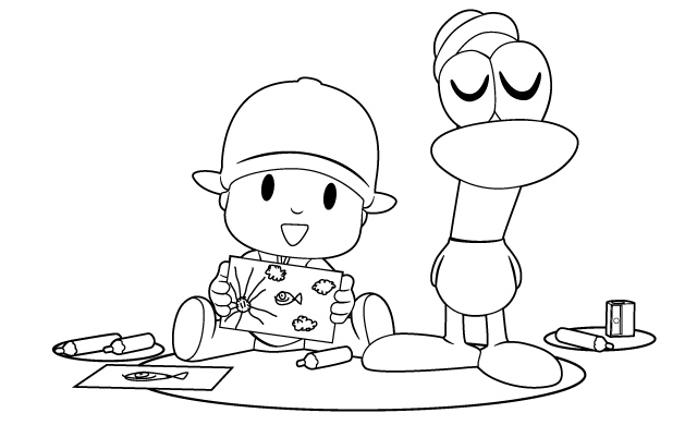 desenho para colorir pocoyo - Atividades para a Educação Infantil -  Cantinho do Saber