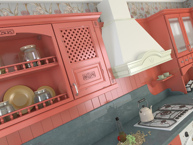 Классическая кухня в стиле винтаж для мебельной компании Merx Logik com ua