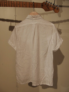 fwk by engineered garments popover shirt in white paisley damask