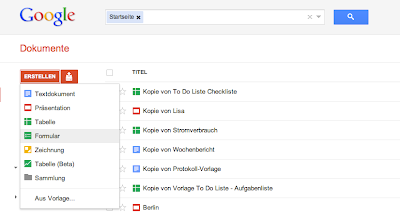 Google Docs Formulare erstellen