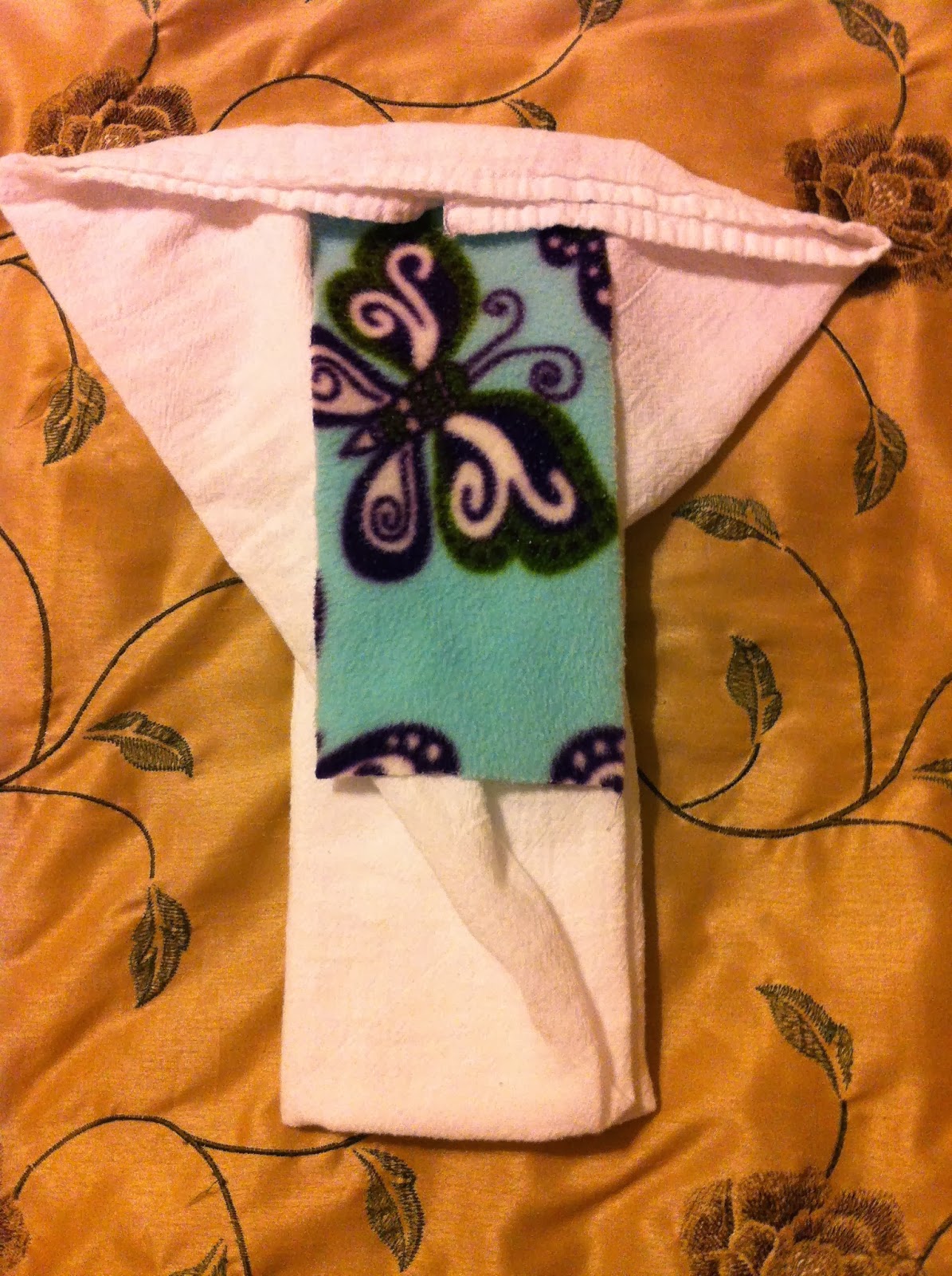One Crunchy Square Flour Sack Towels (FST) as Cloth Diapers