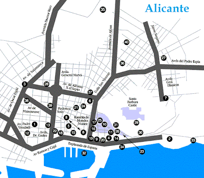 Alicante Carte de la ville