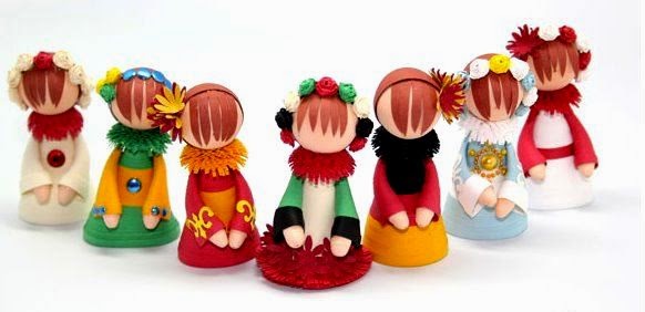 wonderful 3D paper quilling dolls
