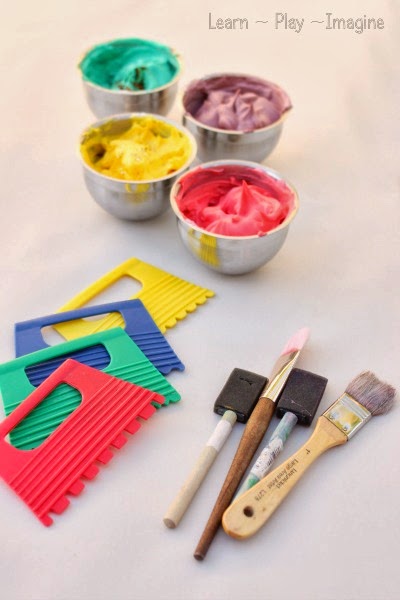 Invitation to paint with homemade candy apple paints.