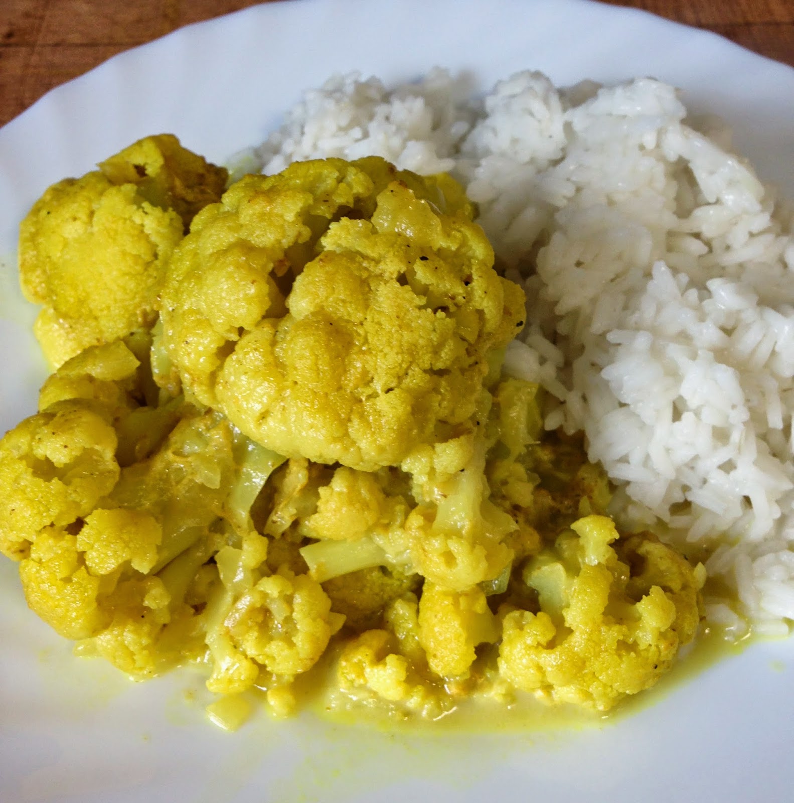 Goby curry (curry de coliflor)