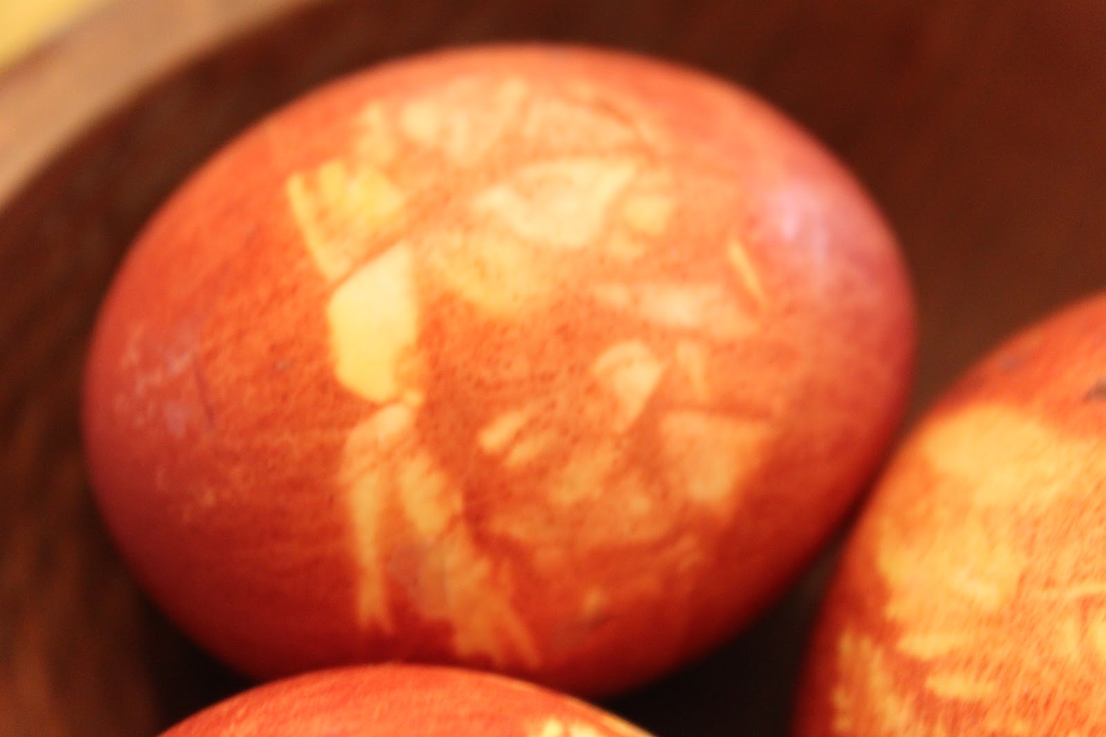 Sugarplum Land Easter Eggs made with Onion Skin Dye & Flowers