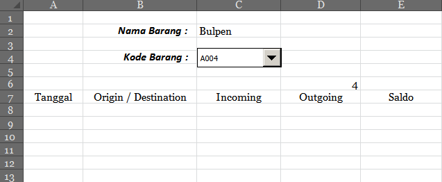 Excel Potion Kartu Stock Digital