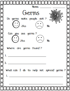 Becca's Kindergarten Creations: Hand washing and Germs!!