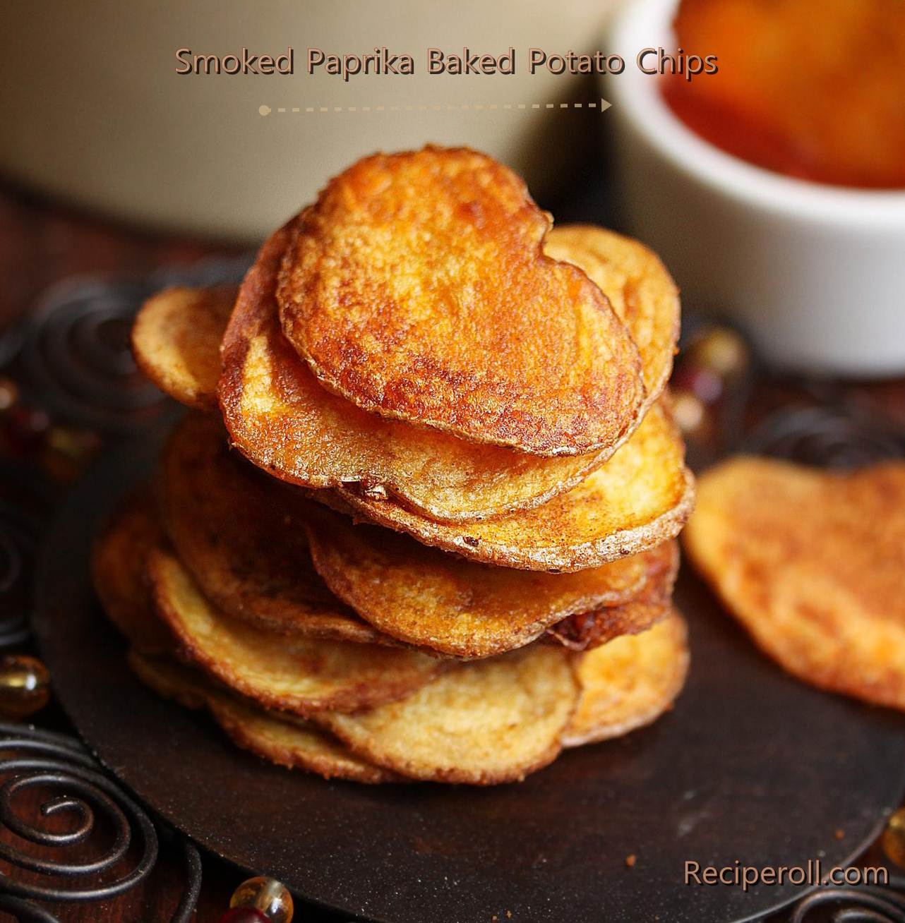 Smoked Paprika Potato Chips Super Bowl Sunday Snacks Baked Potato Chips