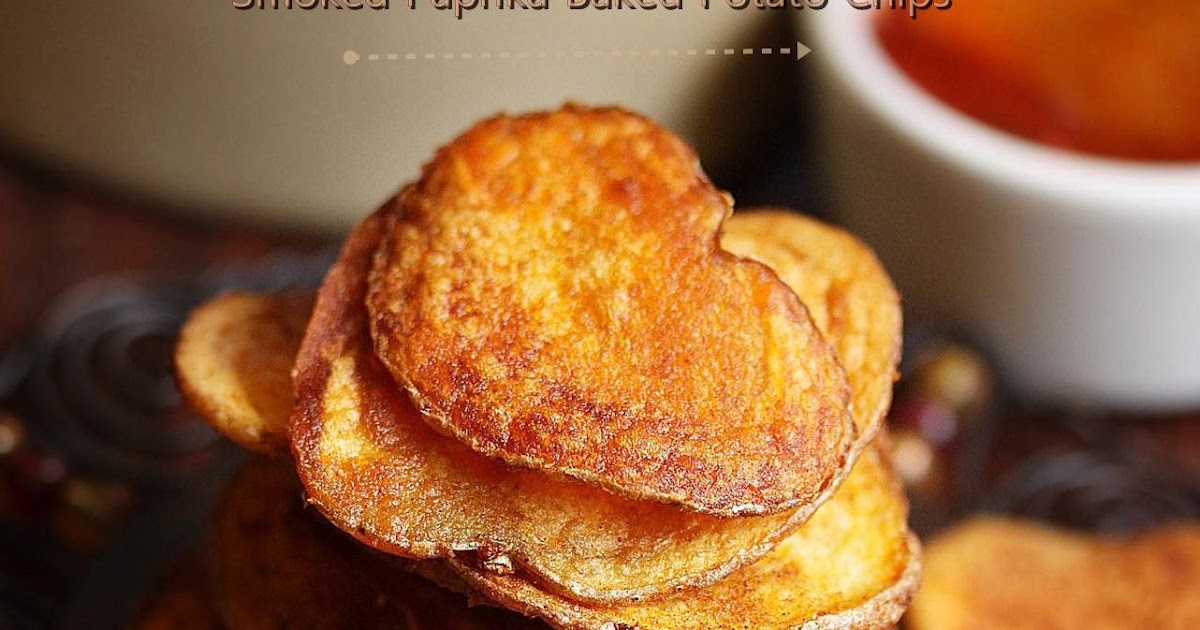 Smoked Paprika Potato Chips Super Bowl Sunday Snacks Baked Potato Chips