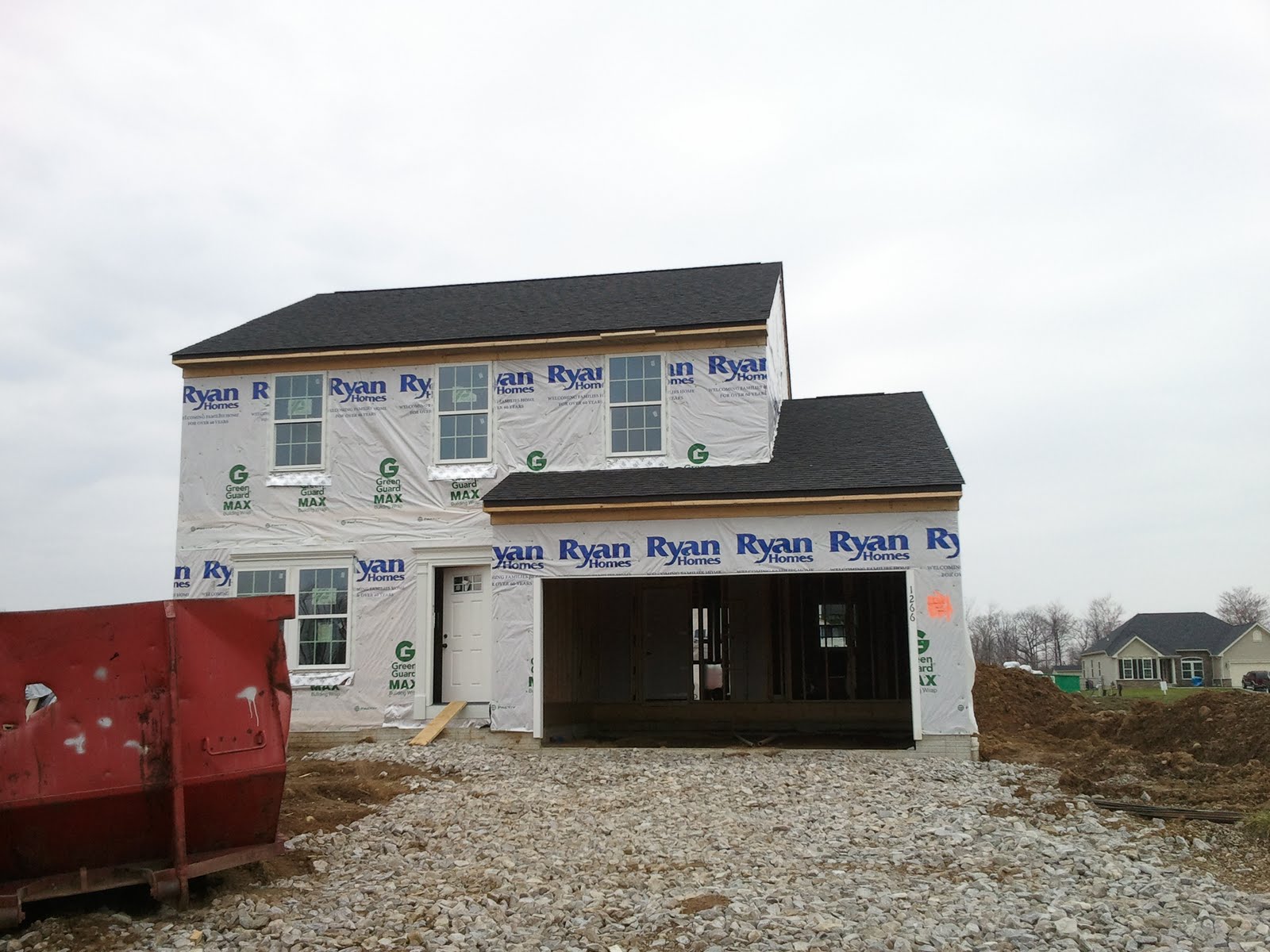 Building With Ryan Homes Akron Ohio Roof is on!!
