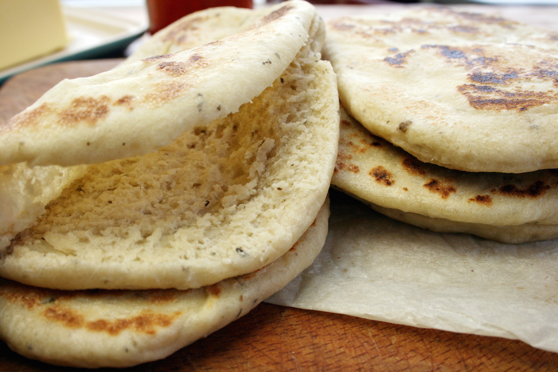 Belleau Kitchen oregano and mint pita bread