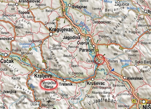 beograd vrnjacka banja mapa Vrnjačka Banja: Gde se nalazi i kako doći do Vrnjačke Banje? beograd vrnjacka banja mapa