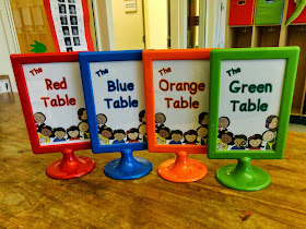 Cute Table Signs from Peace, Love and Learning - Freebie