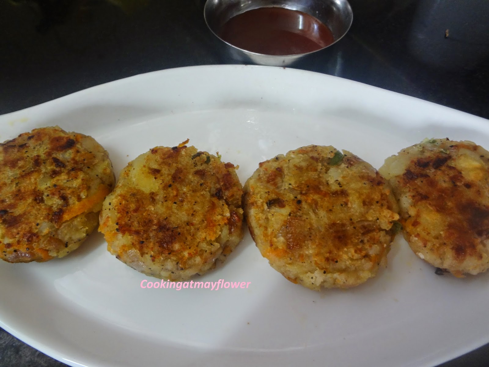 Cooking at Mayflower Poha Cutlets/Aval Cutlets/Pressed Rice cutlets