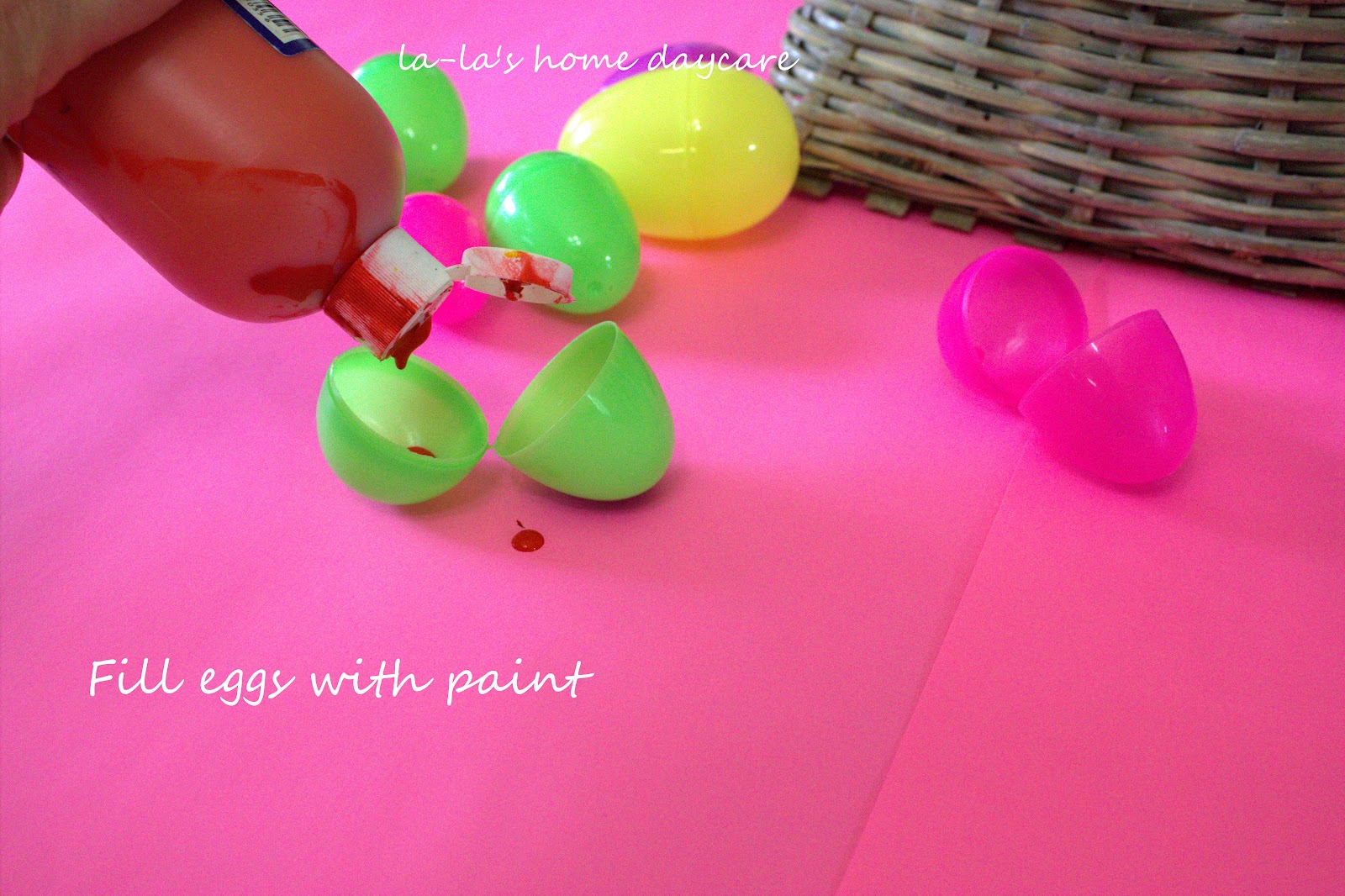 LaLa's Home Daycare Plastic Egg Painting