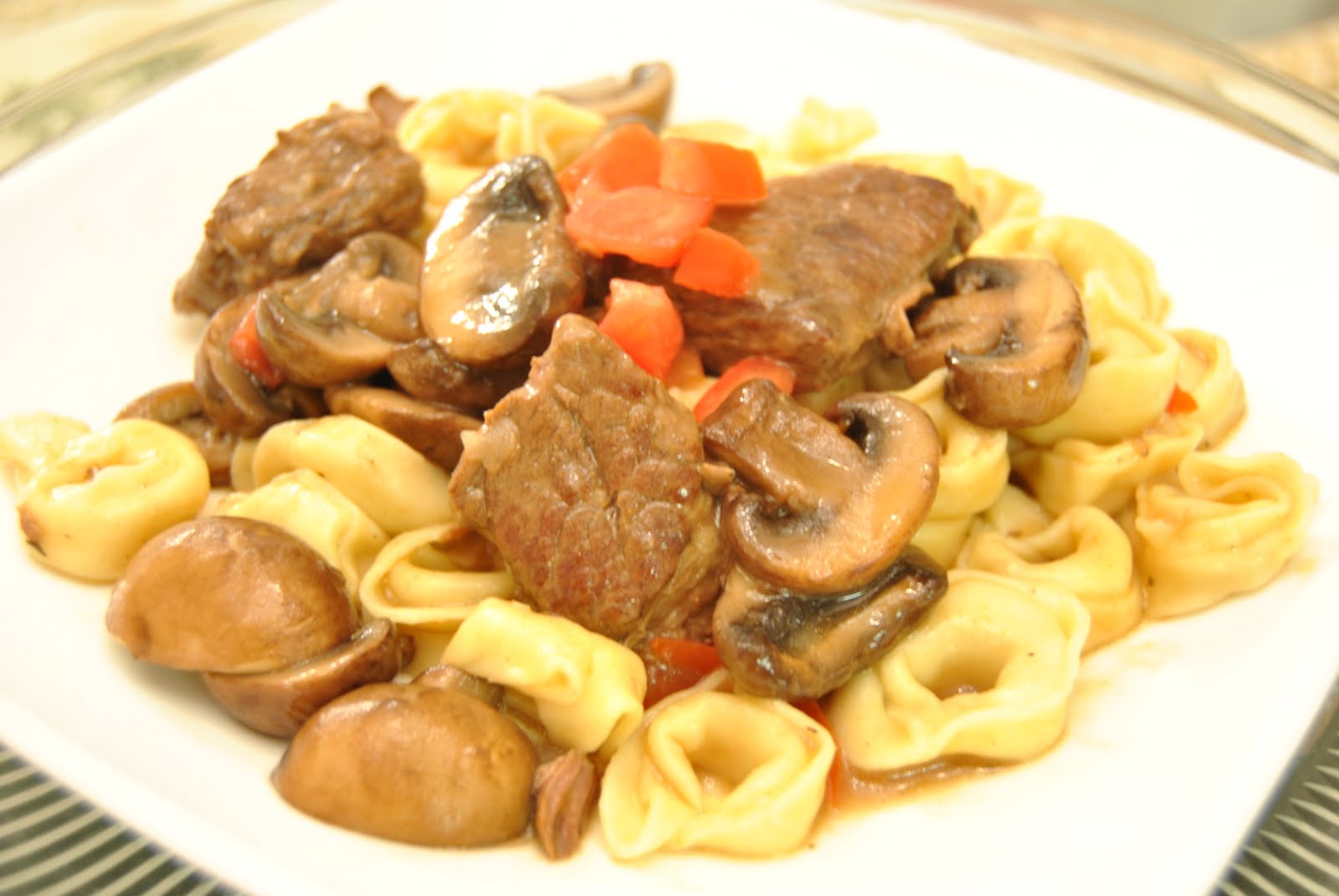 Malikala's Ono Kine Grinds Beef Short Ribs with Tortellini & Marsala