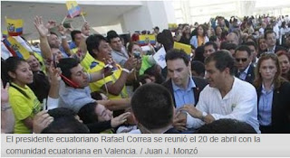 Correa ofrece 20.000 empleos para los emigrantes que quieran salir de España Correa++visita+Valencia
