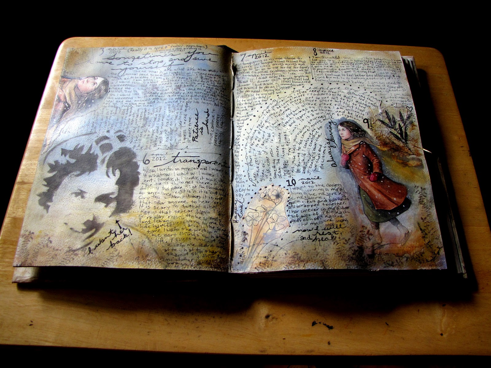 Writing journal page