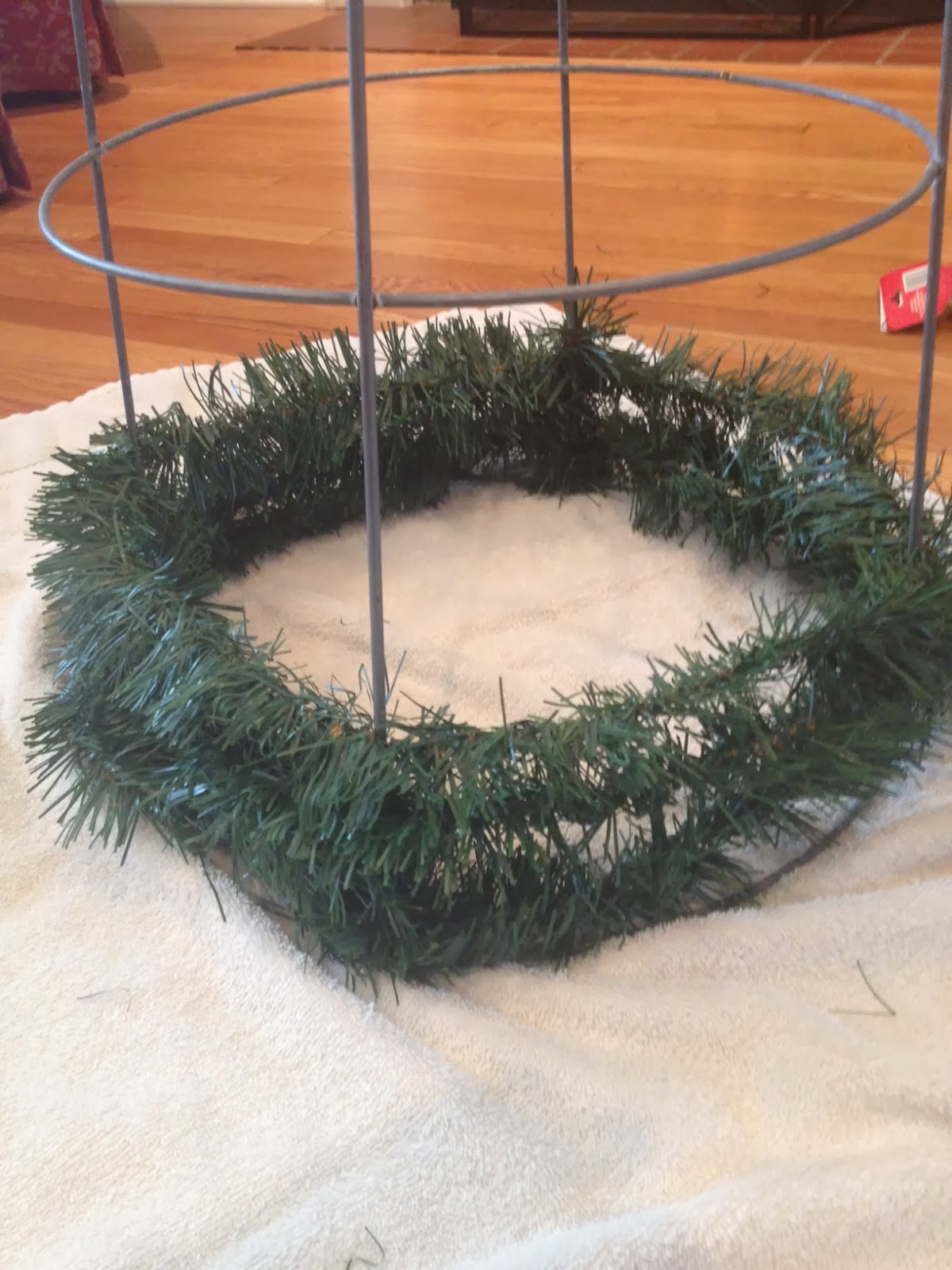 Two It Yourself Large DIY Outdoor Christmas Trees from Tomato Cages