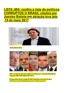 LISTA JBS: Confira A Lista De Políticos CORRUPTOS DO BRASIL Citados Por Joesley Batista em Delação
