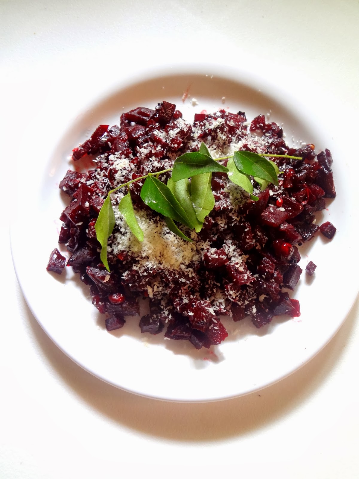 Beet root Poriyal ( A dry curry /Sabzi made using beet root )