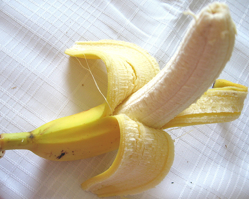 Using a banana as a dildo