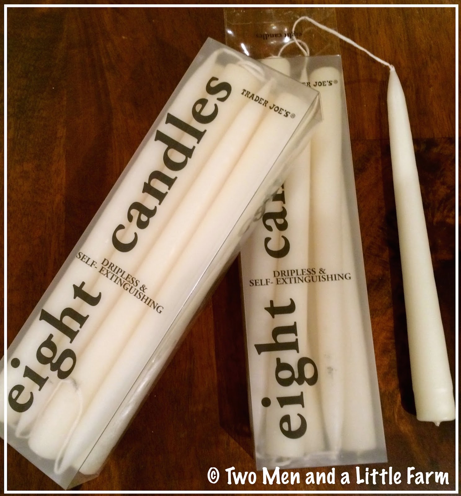 Two Men and a Little Farm TRADER JOES CANDLES