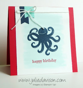 Stampin' Up! Sea Street Card with AquaPainter Background