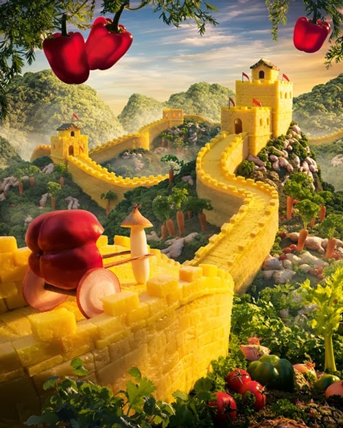 04-Great-Wall-of-Pineapple-Foodscapes-British-Photographer-Carl-Warner-Food- Vegetables-Fruit-Meat-www-designstack-co