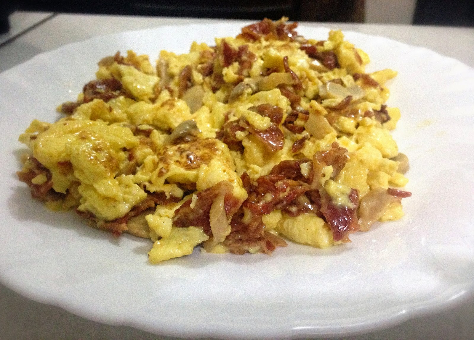 Bacon, Cheese, and Mushroom Scrambled Eggs Recipe Chef Jay's Kitchen