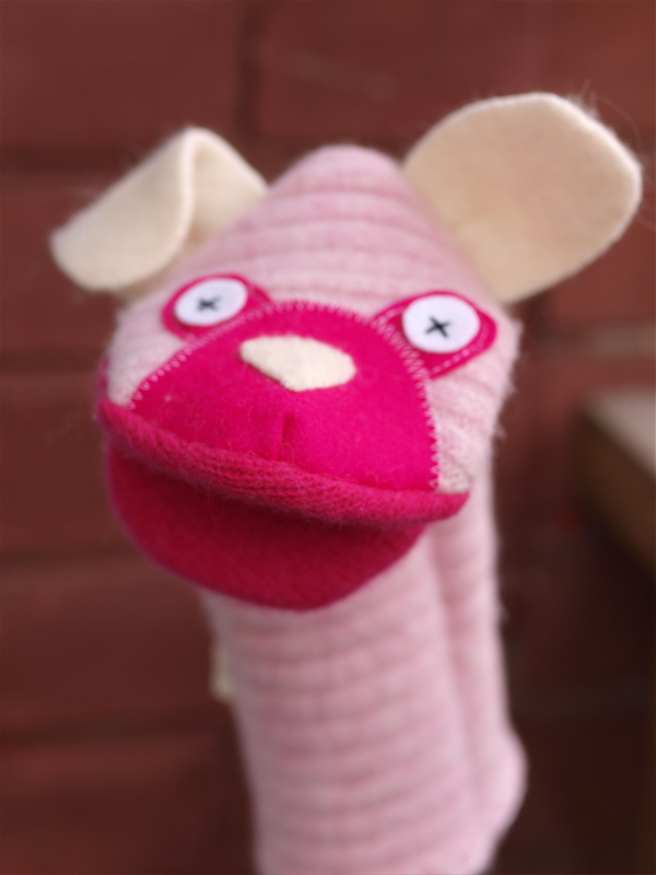By Hook and Thread dog puppet